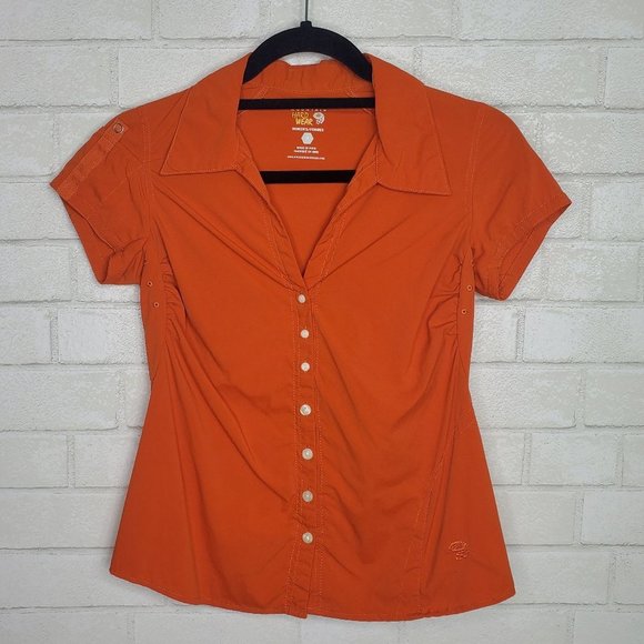 Mountain Hardwear Tops - Mountain Hardware Orange Outdoor Button Up Shirt